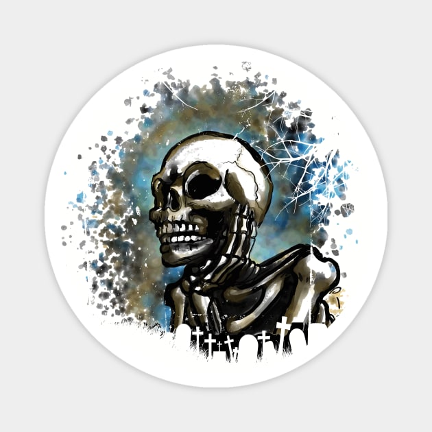 Skullduggery Magnet by i4ni Studio